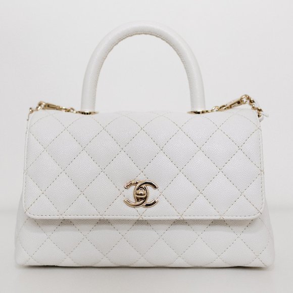 Chanel small whhite coco handle - Picture 1 of 5